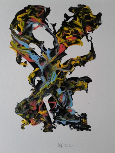 Schilderij getiteld "Battle of rivals" door Marianne Huizinga, Origineel Kunstwerk, Acryl