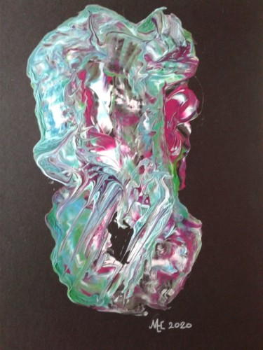 Schilderij getiteld "Waves" door Marianne Huizinga, Origineel Kunstwerk, Acryl