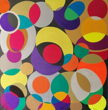 Peinture intitulée "Sixties" par Pascal, Œuvre d'art originale, Acrylique