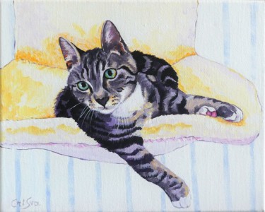 Peinture intitulée "Lulu" par Christelle Vaesken, Œuvre d'art originale, Acrylique