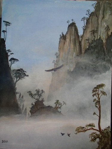 Painting titled "ESPACE 14" by Boul, Original Artwork, Acrylic