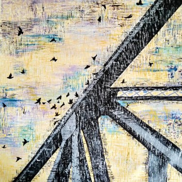 Painting titled "Freedom" by Atignas Art, Original Artwork, Acrylic Mounted on Cardboard