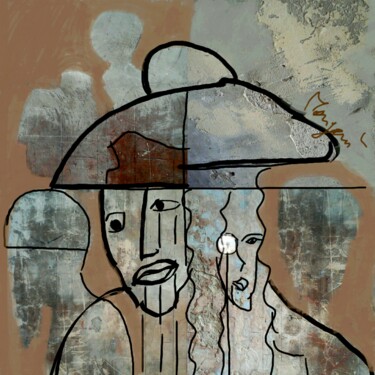 Arte digitale intitolato "Ritratto n.1" da Mangani', Opera d'arte originale, Pittura digitale
