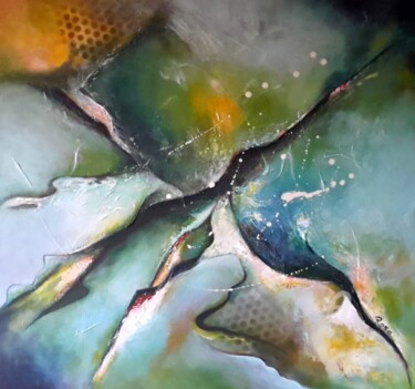 Peinture intitulée ""Arpège"" par Rosa Bilhe (Rosa B), Œuvre d'art originale, Acrylique Monté sur Châssis en bois