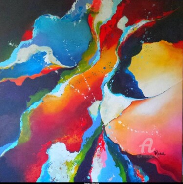 Painting titled "Appassionato" by Rosa Bilhe (Rosa B), Original Artwork, Acrylic Mounted on Wood Stretcher frame