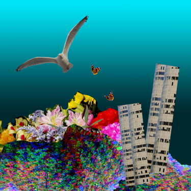 Arts numériques intitulée "Nature en ville 1" par Sophie Déprez, Œuvre d'art originale, Photo montage Monté sur Autre pannea…