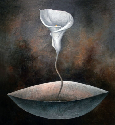 绘画 标题为“lily bowl” 由Robert Winslow, 原创艺术品, 油