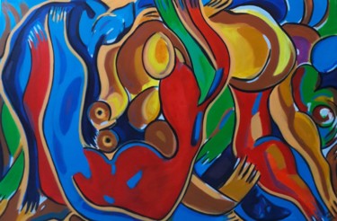 " Tu est mes ailes.. je vole plus haut.." Peinture intitulée "" Tu est mes ailes.…" par Sam Keusseyan, Œuvre d'art originale, Acrylique