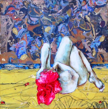 绘画 标题为“AGATHE DECONFINEE” 由Paule-Andree Maraval, 原创艺术品, 油 安装在木质担架架上
