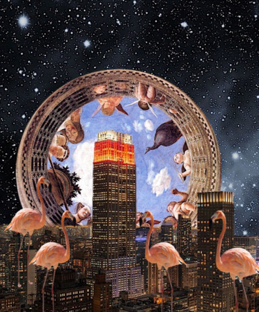 Colagens intitulada "Looking at rock bot…" por Lonven'S Art Collage, Obras de arte originais, Colagens