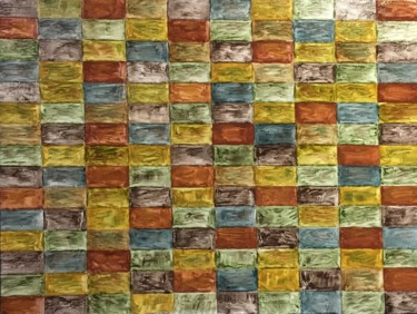 Painting titled "Abstraction 30" by Yury Korolkov, Original Artwork, Oil Mounted on Wood Stretcher frame