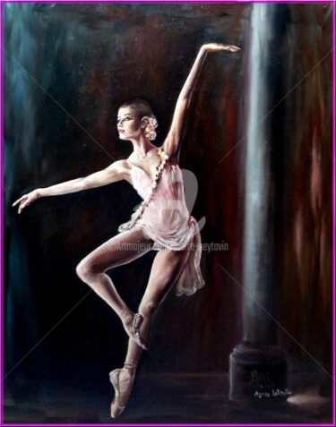 Pintura titulada "danseuse Agnès Lete…" por Pierre Peytavin, Obra de arte original, Oleo Montado en Bastidor de camilla de m…
