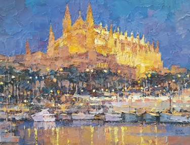 Catedral de Palma de Mallorca Painting titled "Catedral de Palma d…" by Alex Hook Krioutchkov, Original Artwork, Oil