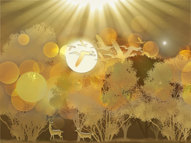 「Pleine Lune suite」というタイトルのデジタルアーツ Harald Dastisによって, オリジナルのアートワーク, デジタル絵画