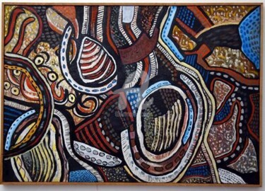 Peinture intitulée "Un homme dans la pe…" par Armand Pascal Aniambossou, Œuvre d'art originale