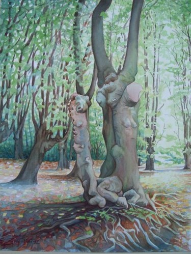 Peinture intitulée "Aquarelle 50/65cms" par Zampo, Œuvre d'art originale