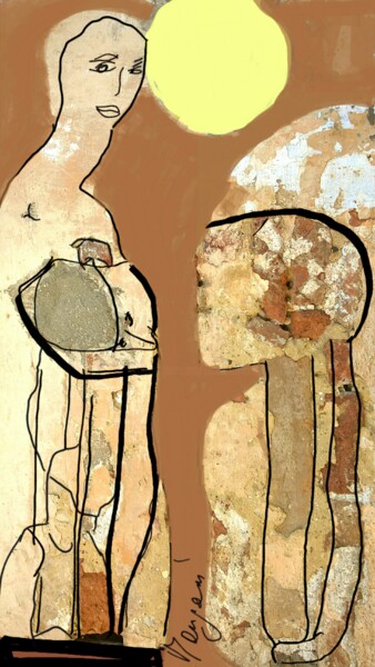 Arte digitale intitolato "I prigionieri" da Mangani', Opera d'arte originale, Fotomontaggio