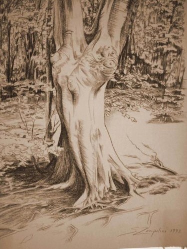 Peinture intitulée "Formes antropomorph…" par Zampo, Œuvre d'art originale