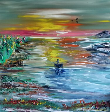Peinture intitulée "Évasion PNL" par Pascal Jung, Œuvre d'art originale, Huile