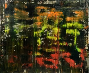 Painting titled "Abstraction 32" by Yury Korolkov, Original Artwork, Oil Mounted on Wood Stretcher frame