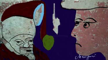 Arte digitale intitolato "Talking to the gnom…" da Mangani', Opera d'arte originale, Pittura digitale