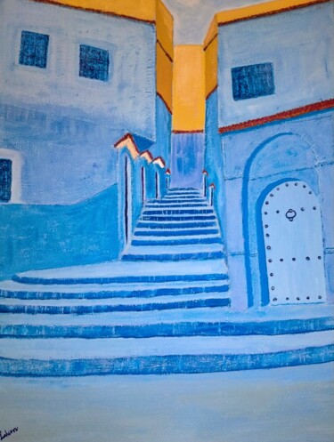 제목이 "Rue de chaouen"인 미술작품 Lahcen Barny로, 원작, 아크릴