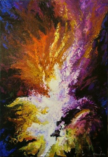 Peinture intitulée "Ame en feu" par René Vincent-Viry, Œuvre d'art originale