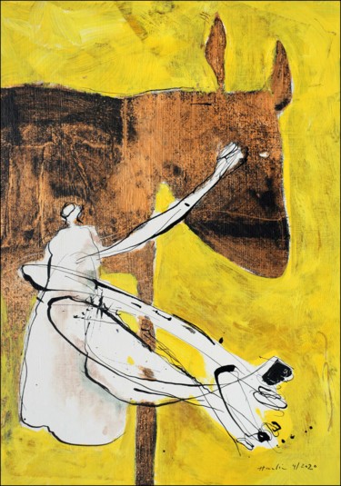 My brown dream Painting titled "My brown dream" by Jiri Havlik, Original Artwork, Acrylic
