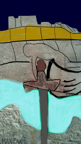 Arte digitale intitolato "Porta Marina (Civit…" da Mangani', Opera d'arte originale, Pittura digitale