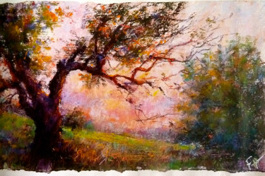 Clin d'oeil Peinture intitulée "Clin d'oeil" par Florence Albert, Œuvre d'art originale, Pastel