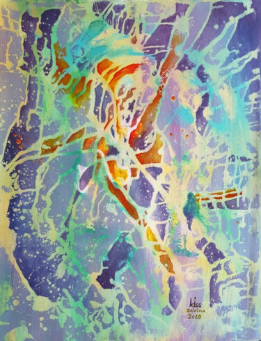 Schilderij getiteld "freedom anyway" door Sabina Kiss, Origineel Kunstwerk, Acryl