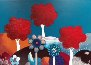 coté jardin 2 Peinture intitulée "coté jardin 2" par Marie-Pierre Jan, Œuvre d'art originale, Acrylique