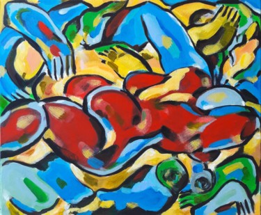 Peinture intitulée "" Au soleil d'été "" par Sam Keusseyan, Œuvre d'art originale, Acrylique