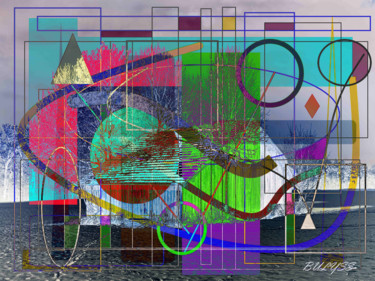 Arts numériques intitulée "Castle Housse" par Marc Bulyss, Œuvre d'art originale, Peinture numérique