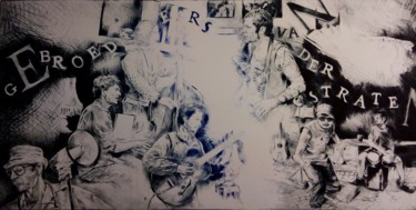 Printmaking titled "Gebroeders Vanderst…" by Eva Lacres, Original Artwork, Etching