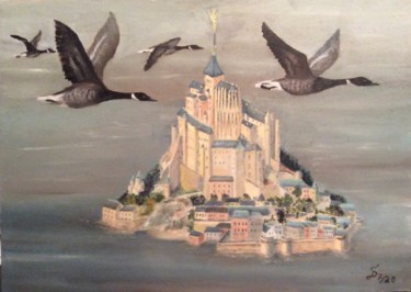 Malerei mit dem Titel "die grosse Reise /…" von Stefan Dhein, Original-Kunstwerk, Öl