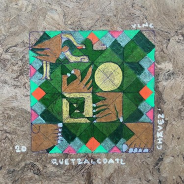 绘画 标题为“Quetzalcóatl” 由Cawamo, 原创艺术品, 墨