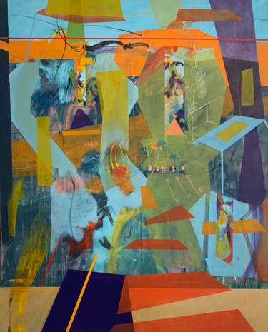 Pintura titulada ""ENCUENTRO ASTRAL"" por Daniel Bottero, Obra de arte original, Oleo