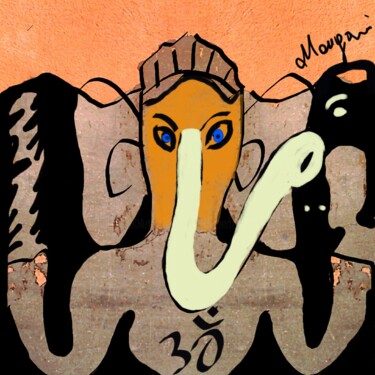 Arte digitale intitolato "Ganesh 2020" da Mangani', Opera d'arte originale, Pittura digitale