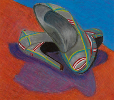 Drawing titled "Grey" by Liz Paker, Original Artwork, Pastel