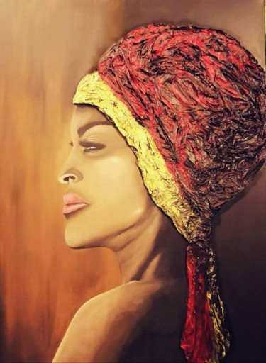 绘画 标题为“Dignité Africaine” 由Mina Saouti, 原创艺术品, 丙烯