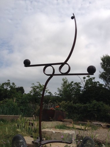 Sculpture intitulée "Pétanque" par Castor, Œuvre d'art originale, Métaux