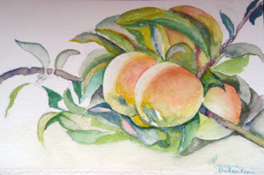 Pintura titulada "pommes" por Monique Ducarton, Obra de arte original, Acuarela