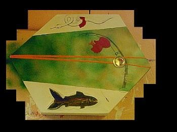 Serpent Magic, Unusual Trout... Painting titled "Serpent Magic, Unus…" by Broken Vulture Art, Original Artwork, Oil