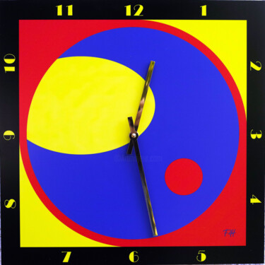 Design titled "wallclock 3, limite…" by Franz Hümpfner, Original Artwork, Digital Print Mounted on Wood Stretcher frame