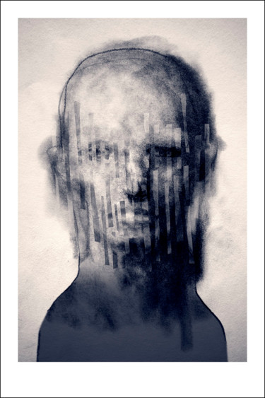 Portrait sans titre Arts numériques intitulée "Portrait sans titre" par Jérôme Oudot "Trëz", Œuvre d'art originale, Photo montage