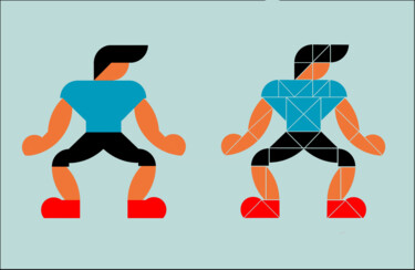 Digital Arts με τίτλο "Strong and handsome…" από Gai Yu, Αυθεντικά έργα τέχνης, 2D ψηφιακή εργασία
