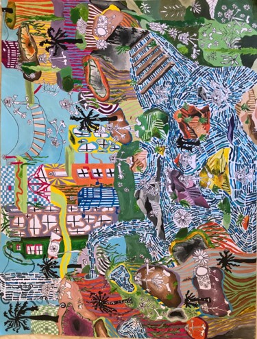 Peinture intitulée "Fanciful war" par Magagoto, Œuvre d'art originale, Acrylique