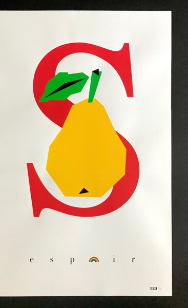 Printmaking titled "ESPOIR" by Kew, Original Artwork, Screenprinting