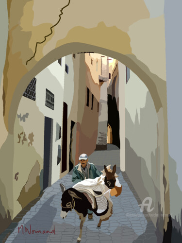 Digital Arts titled "2020-07-14 Maroc -…" by Michel Normand, Original Artwork, Digital Painting
